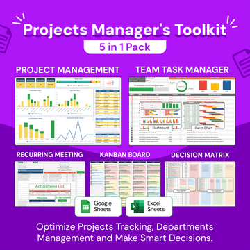 Projects Manager's Toolkit 5in1 Pack