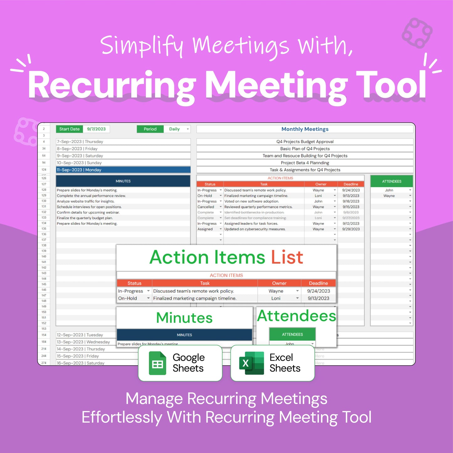 Recurring Meeting Template